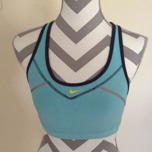 Nike Fit Dry Light Blue Mesh Small Sports Bra